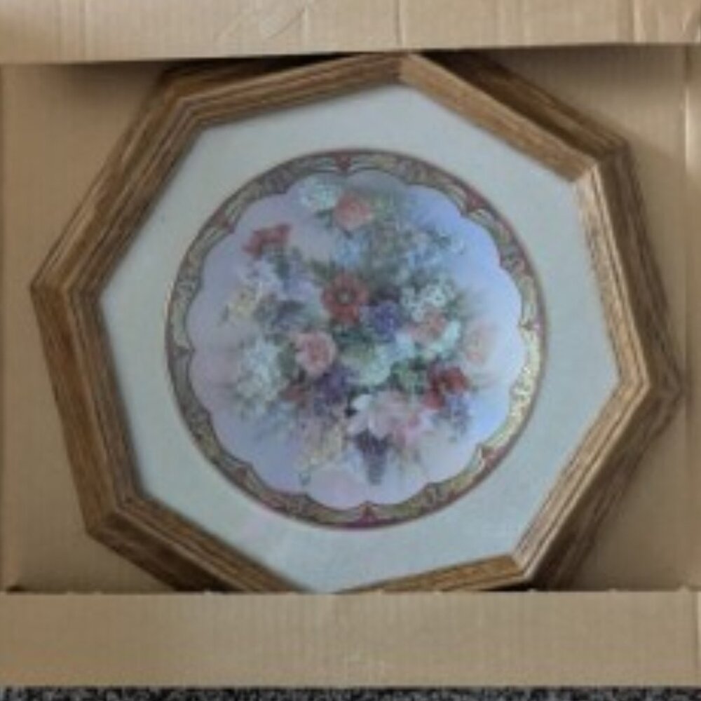 Vintage Framed Decorative Collector's plate. Framed - NEW